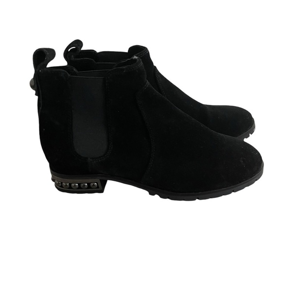 KARL LAGERFELD PARIS | Saxe Ball Stud Suede Chelsea Boots Size 6.5 - Picture 6 of 11